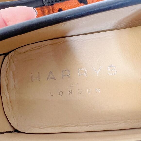 Harrys of London RARE Men\'s Orange Camo Calf Hair Loafers Driving Size 9.5 main image 5